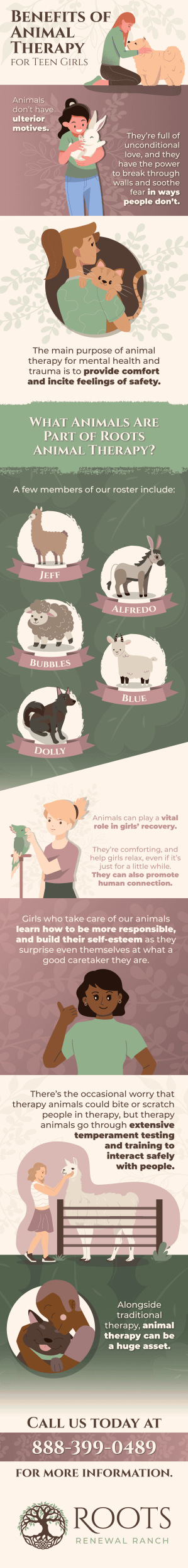 animal therapy for girls roots renewal