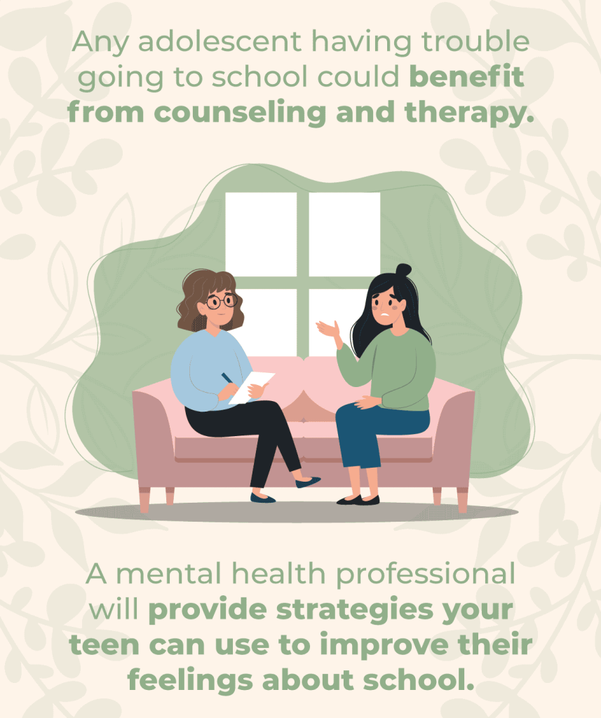 counseling and therapy for school avoidance