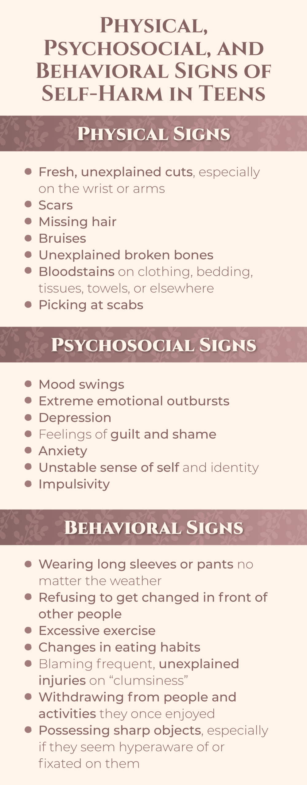 is cutting the only form of self harm different types of self harm and their signs