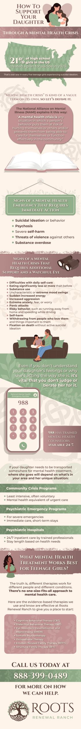 roots renewal infographics how to support your daughter through a mental health crisis