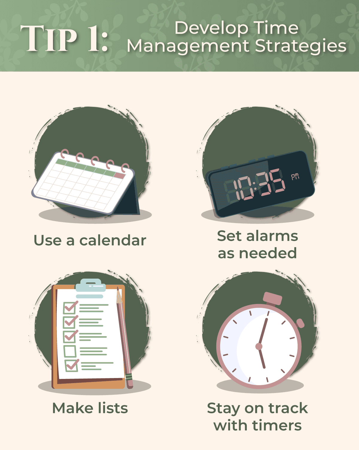 tip 1 develop time management strategies