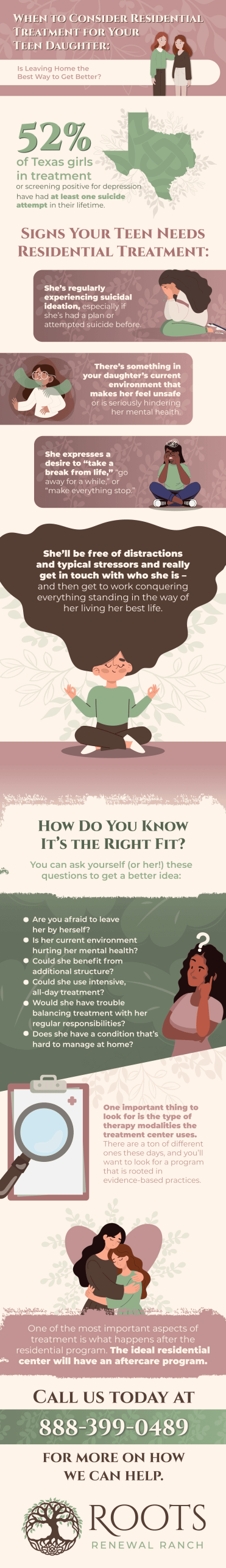 when to consider residential treatment for your teen daughter infographic